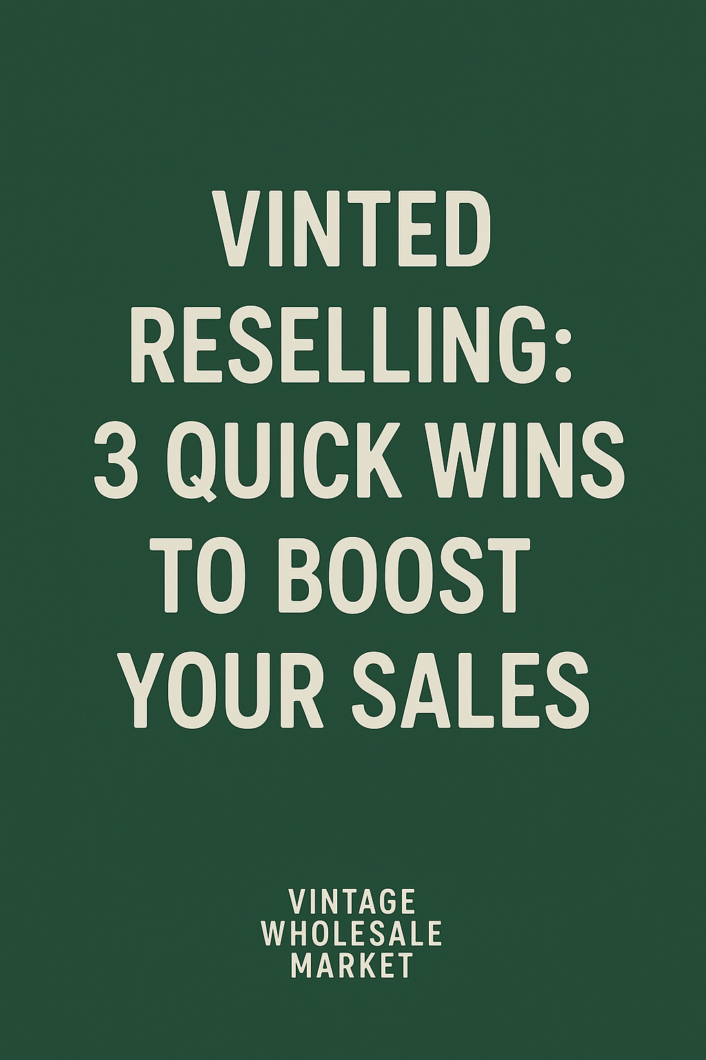 Three proven Vinted reselling tips: keyword titles, better photos, and buying resale-ready stock. Learn how to sell faster on Vinted.