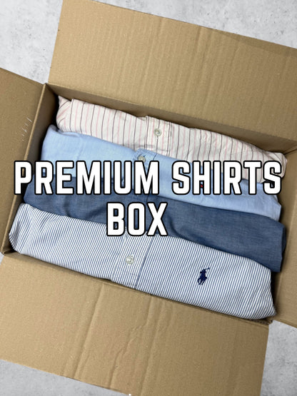 Premium Branded Shirt Box – 5 Stuks (Hilfiger, Ralph Lauren, Lacoste Mix)